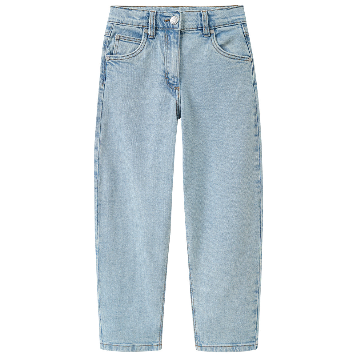 Mädchen Barrel-Jeans mit verstellbarem Bund