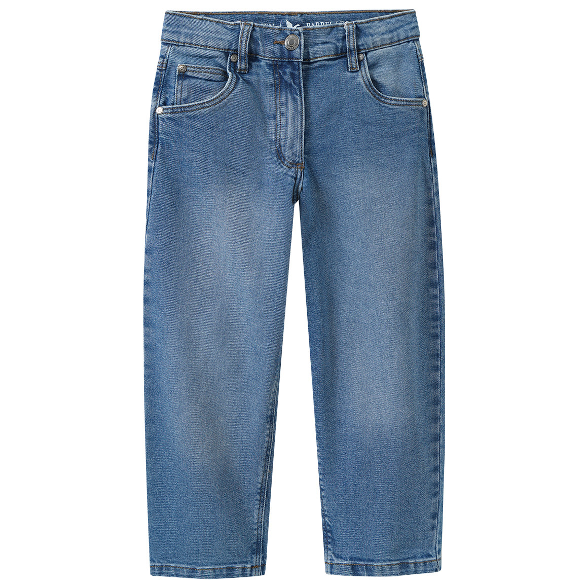 Mädchen Barrel-Jeans mit verstellbarem Bund