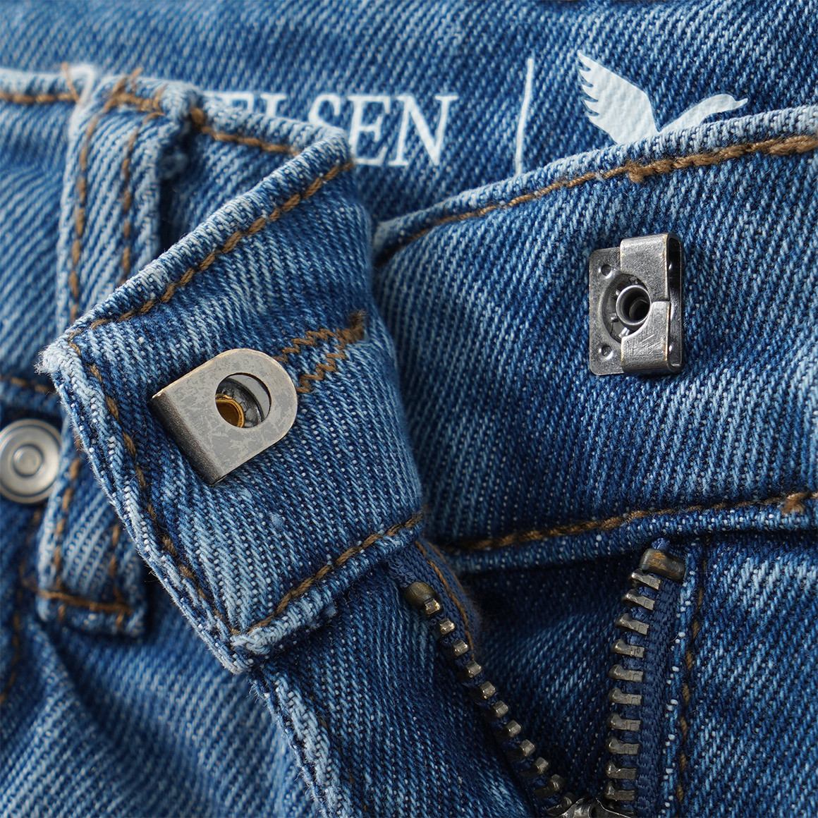 Mädchen Barrel-Jeans mit verstellbarem Bund