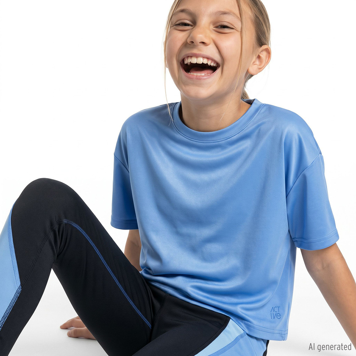 Mädchen Sport-T-Shirt cropped