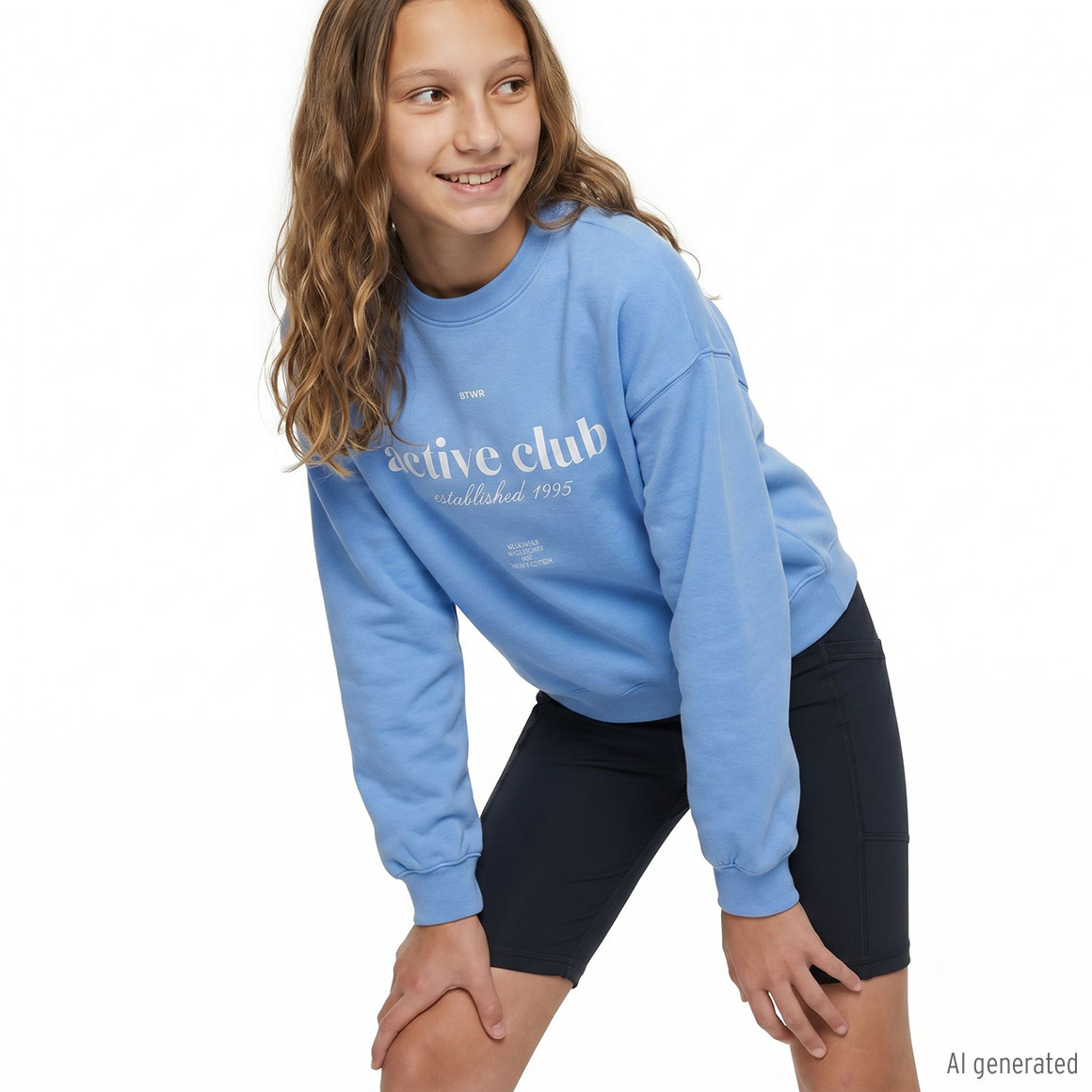 Mädchen Sport-Radler unifarben