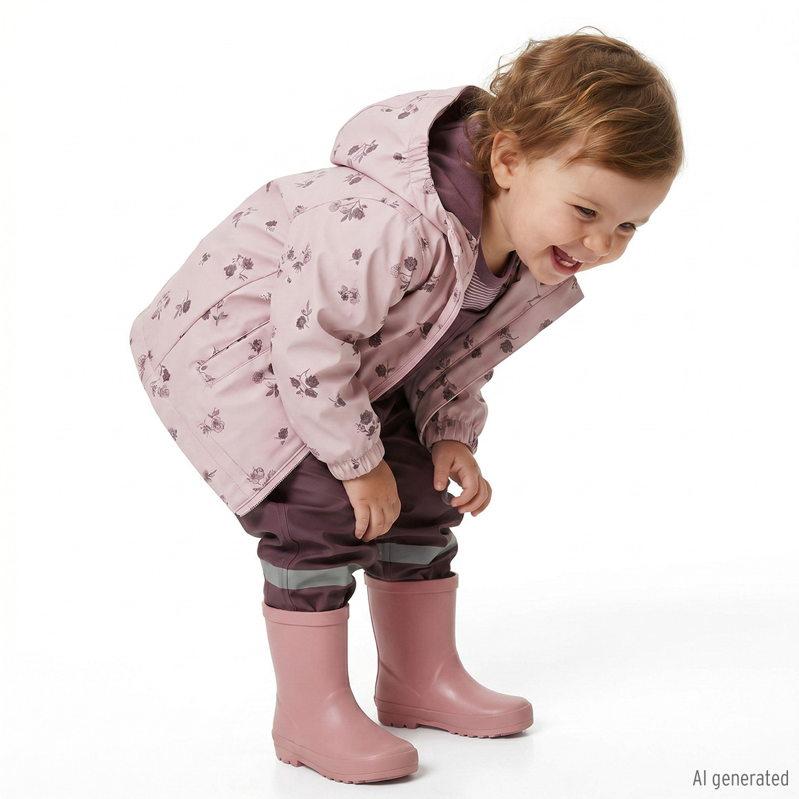 Baby Regenjacke mit Blümchen