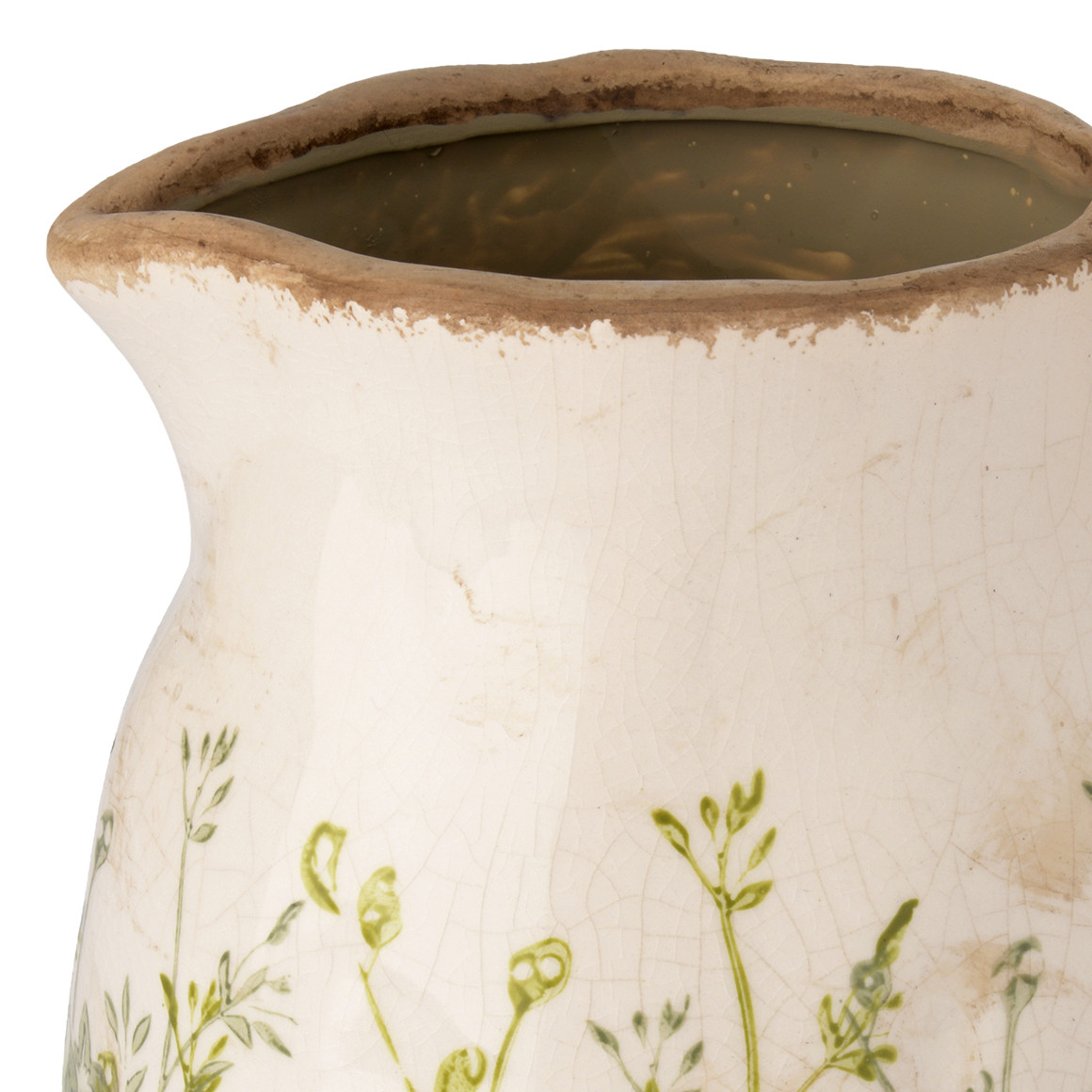 Deko-Krug mit Pflanzen-Motiv