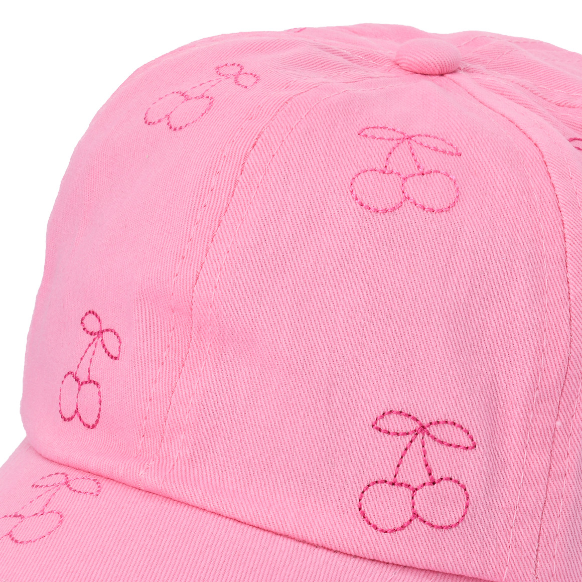 Mädchen Kappe mit Kirschen-Stickerei