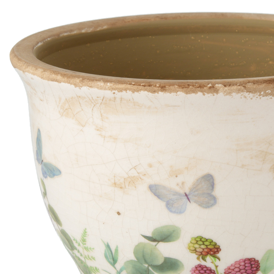 Blumentopf mit Rosmarin-Motiv