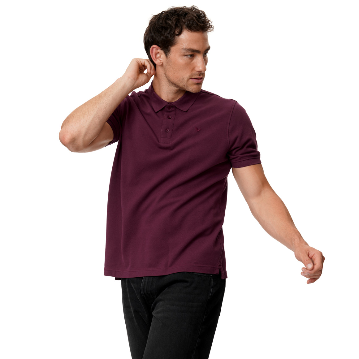 Herren Poloshirt unifarben