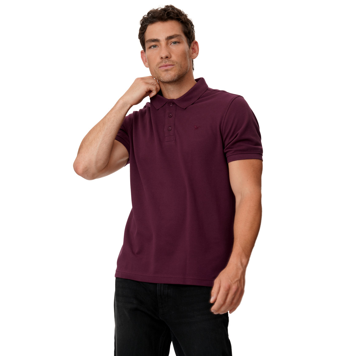 Herren Poloshirt unifarben