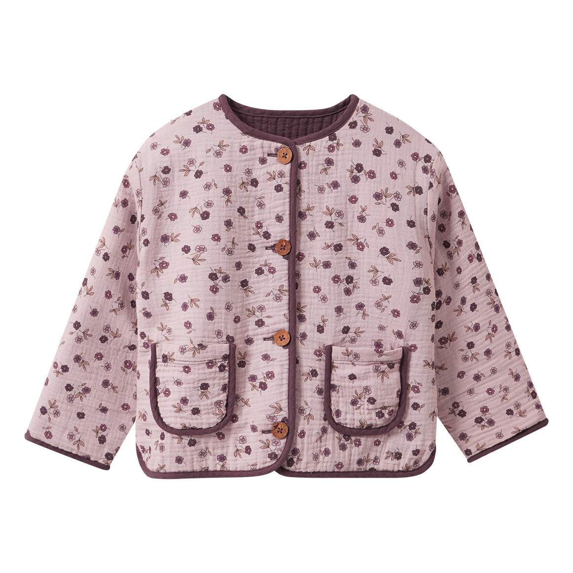 Mädchen Musselin-Wendejacke mit Blümchen