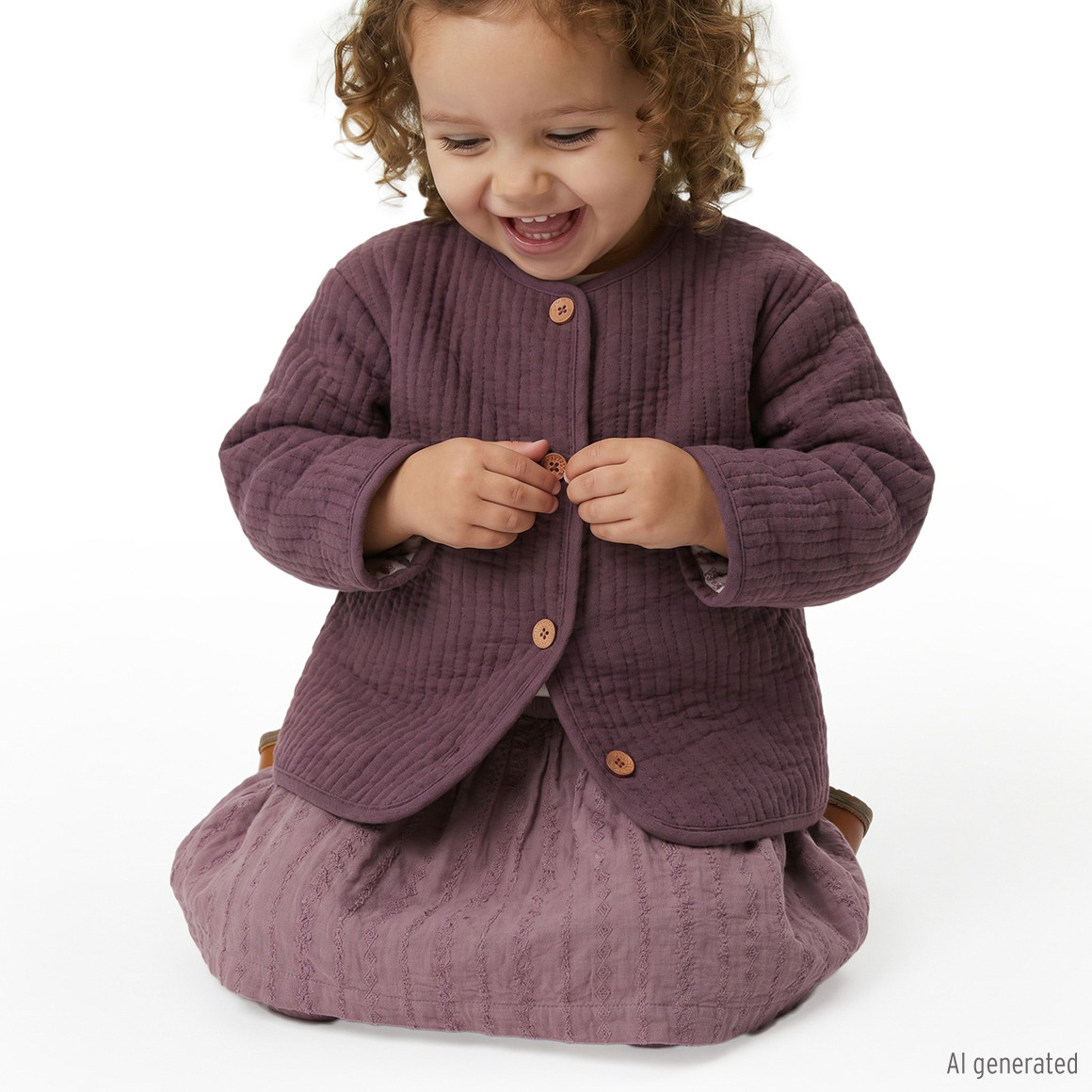 Mädchen Musselin-Wendejacke mit Blümchen