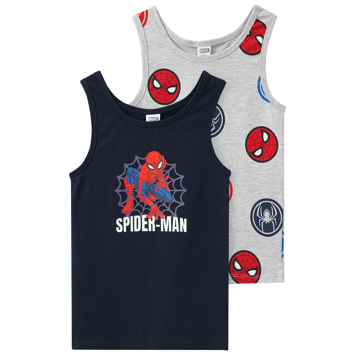2 MARVEL Spider-Man-onderhemden met prints