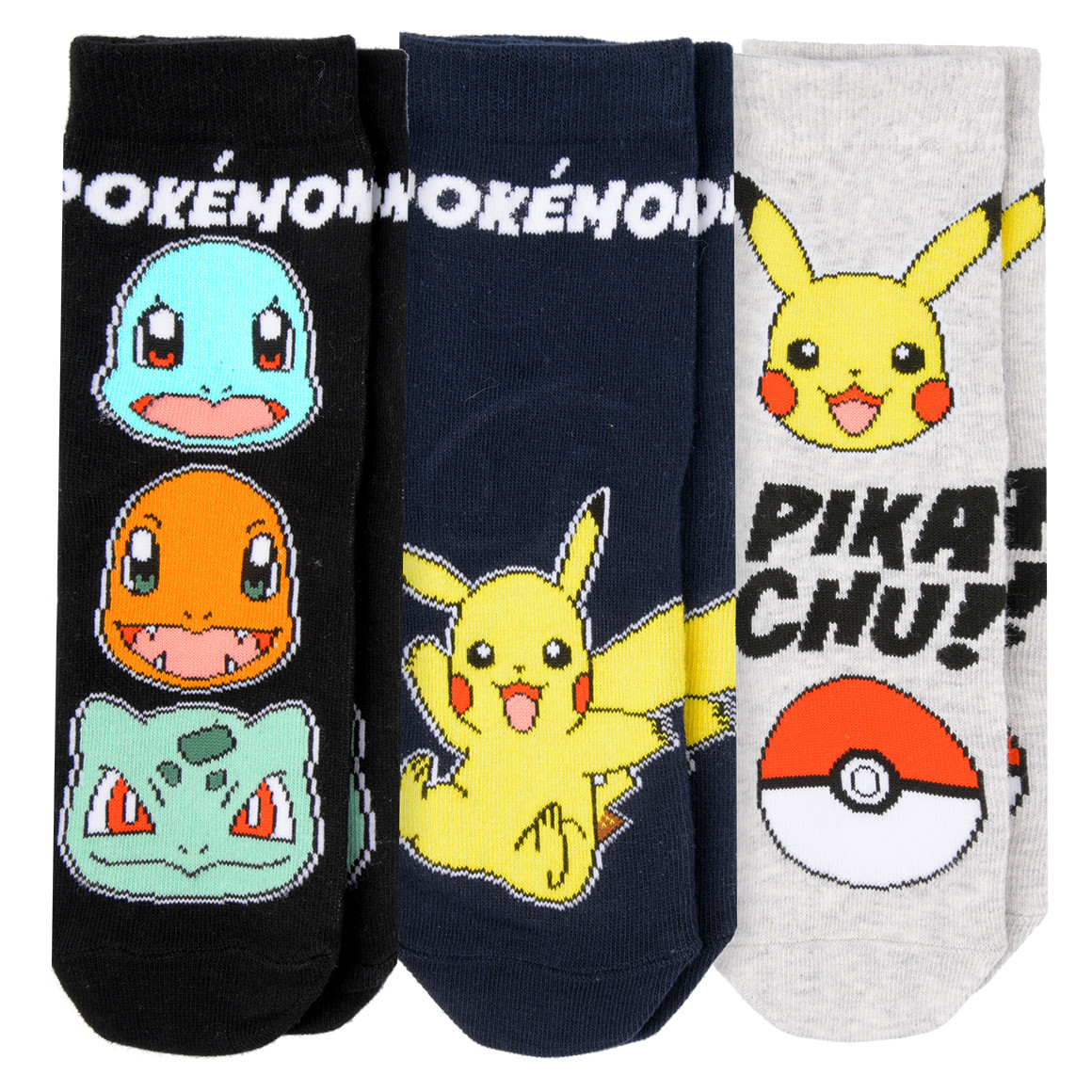 3 Paar Pokémon Socken im Set