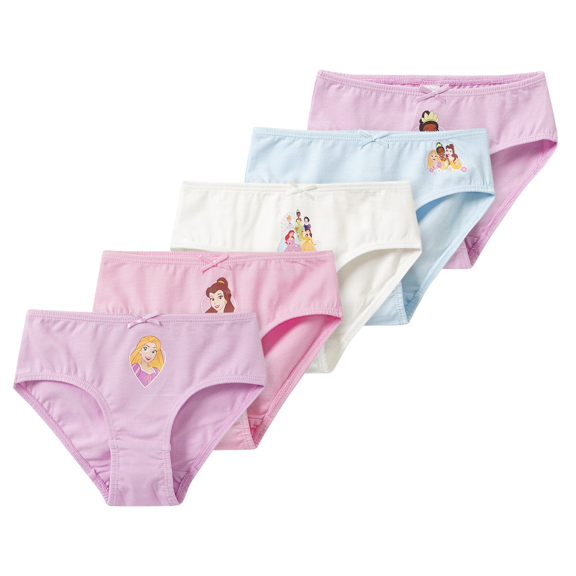 5 Disney Prinzessin Slips im Set