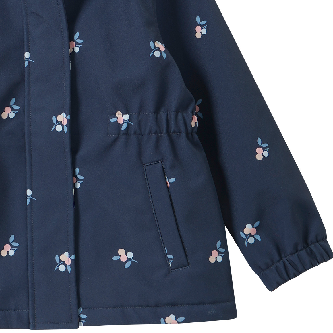 Mädchen Softshellmantel mit Blumen