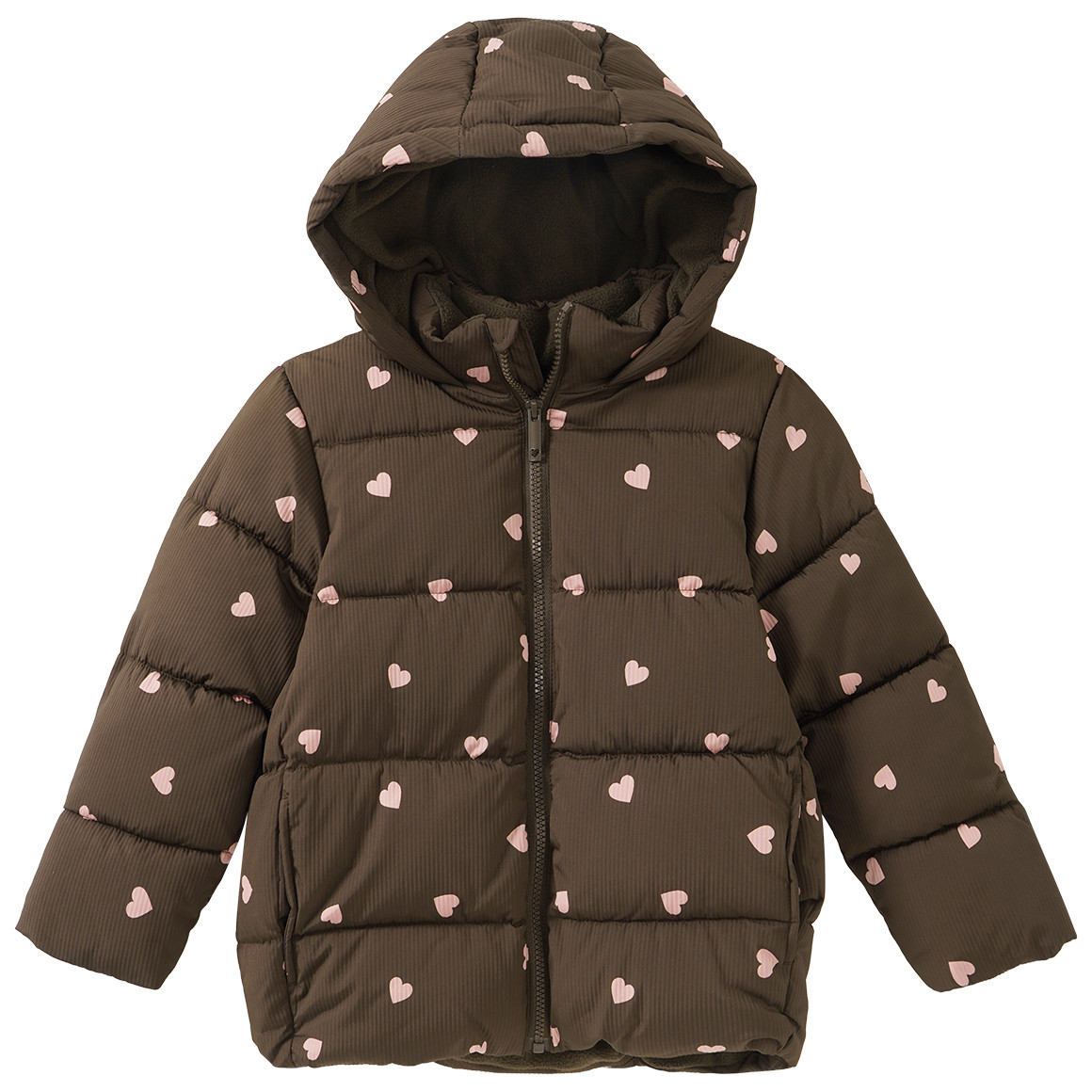 Mädchen Winterjacke mit Herz-Allover