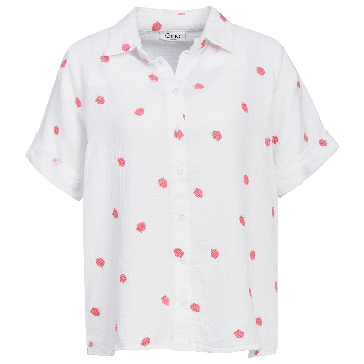 Damen Musselin-Bluse mit Stickerei