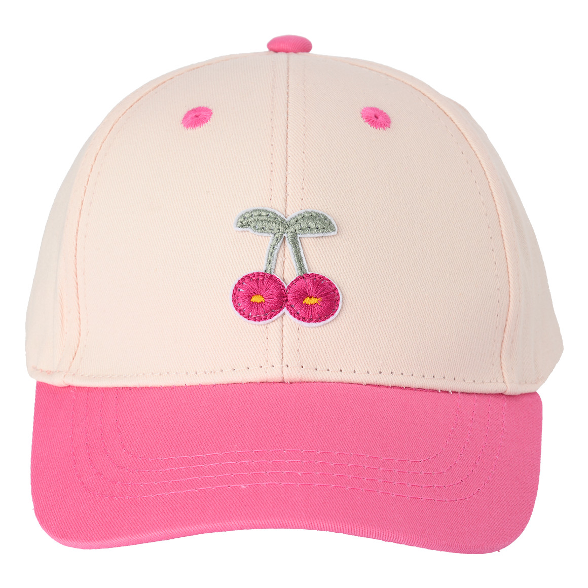 Mädchen Kappe mit Kirsch-Applikation