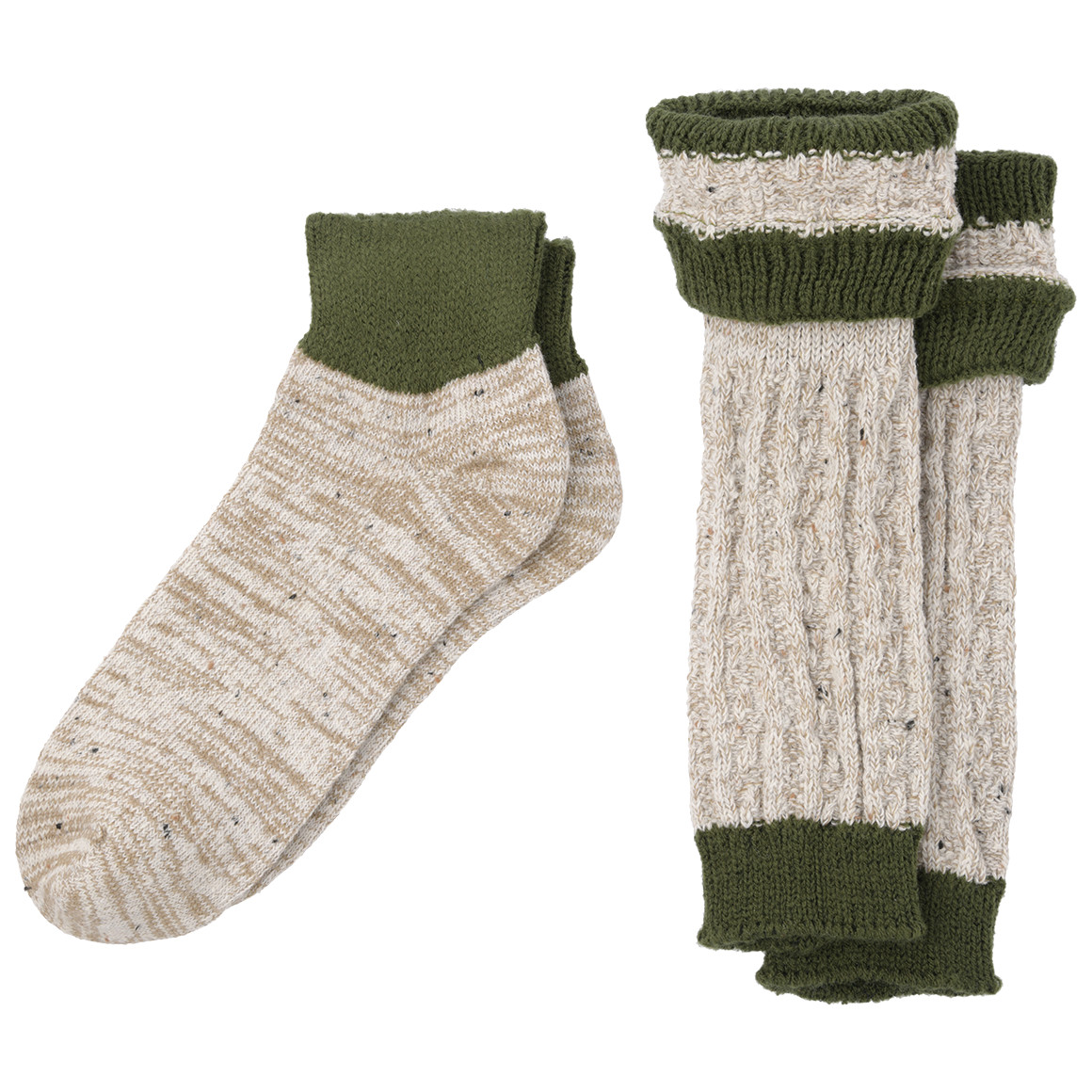 1 Paar Herren Wadenwärmer mit Strickmuster