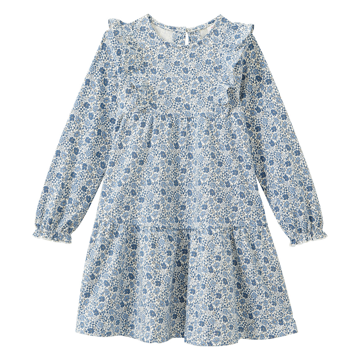 Mädchen Kleid mit Millefleur-Muster