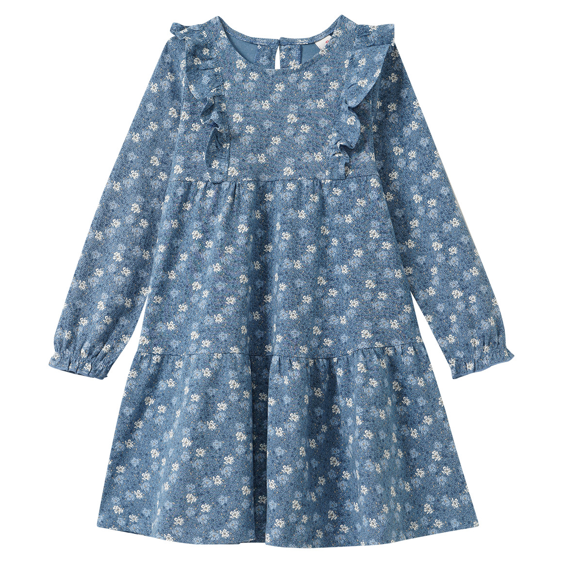 Mädchen Kleid mit Millefleur-Muster