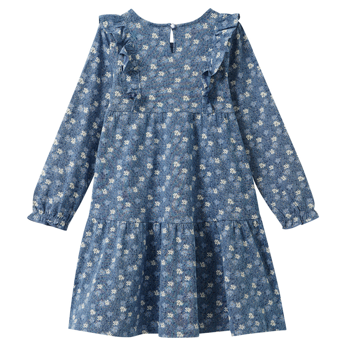 Mädchen Kleid mit Millefleur-Muster