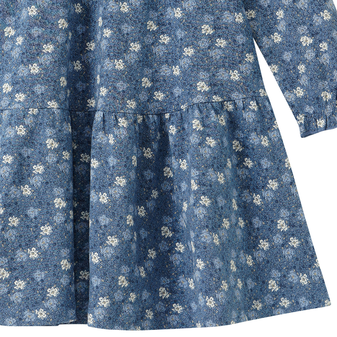 Mädchen Kleid mit Millefleur-Muster