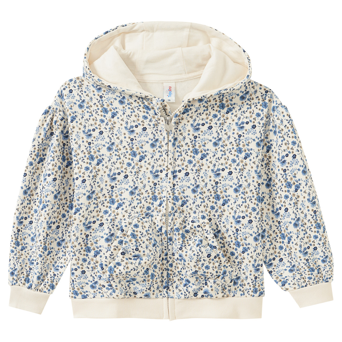 Mädchen Sweatjacke mit Blumen-Print