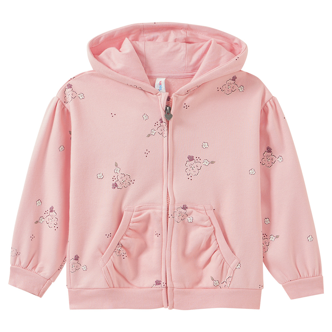 Mädchen Sweatjacke mit Blumen-Print