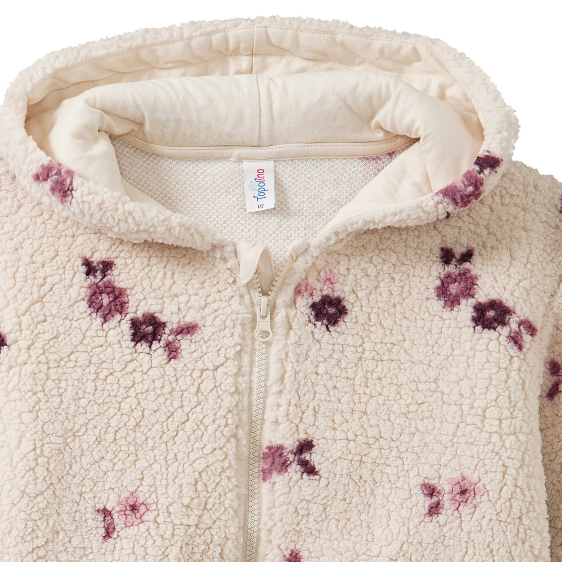 Mädchen Plüschjacke mit Allover-Muster