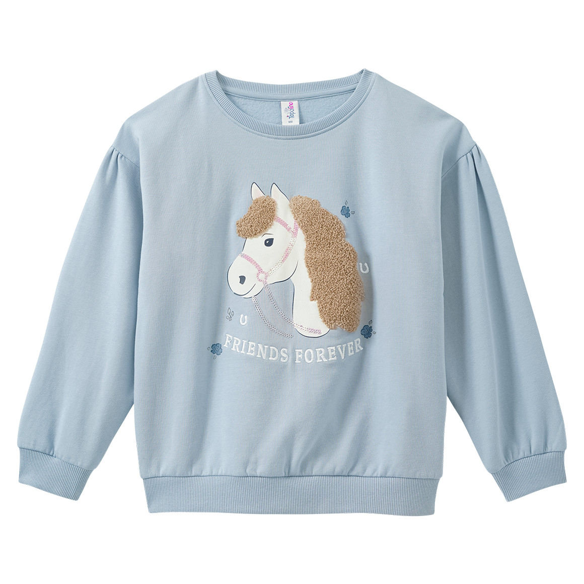 Mädchen Sweatshirt mit Pferde-Motiv