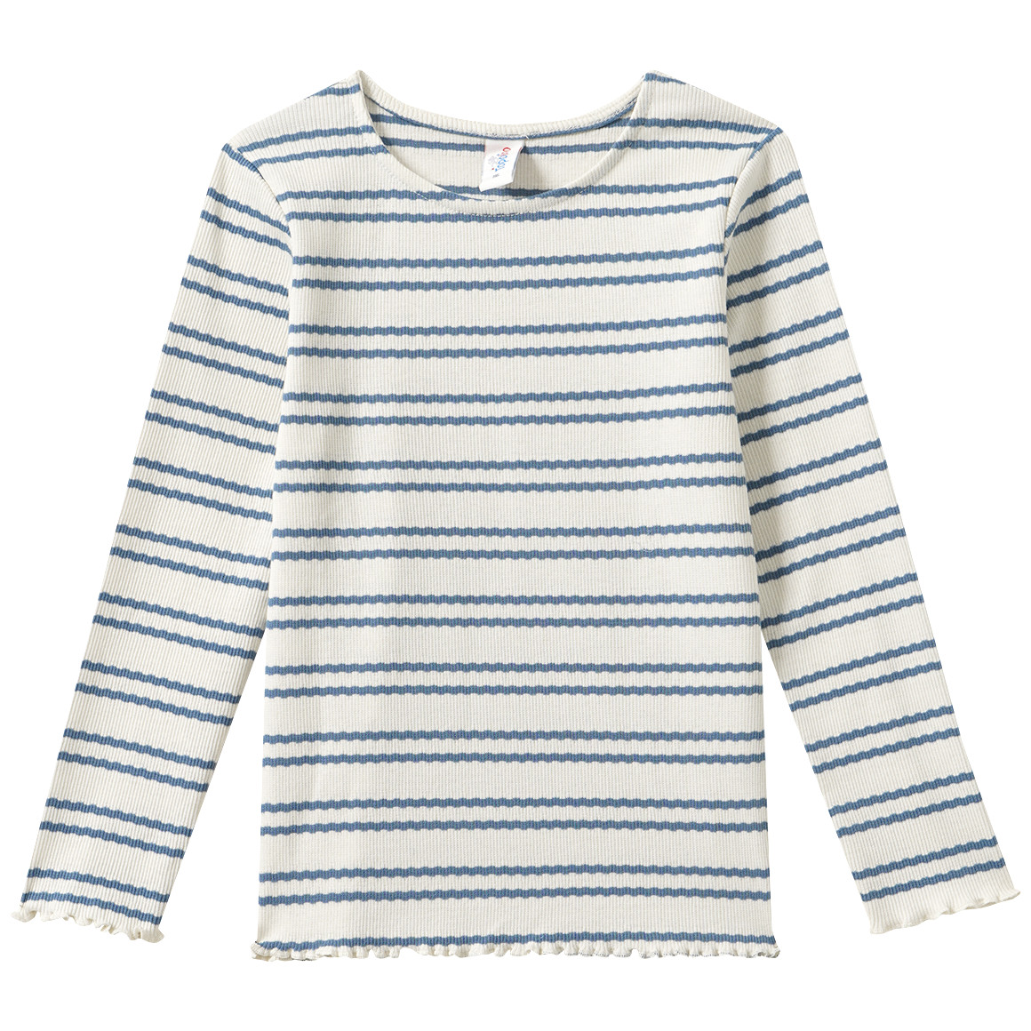 Mädchen Langarmshirt mit Rippstruktur