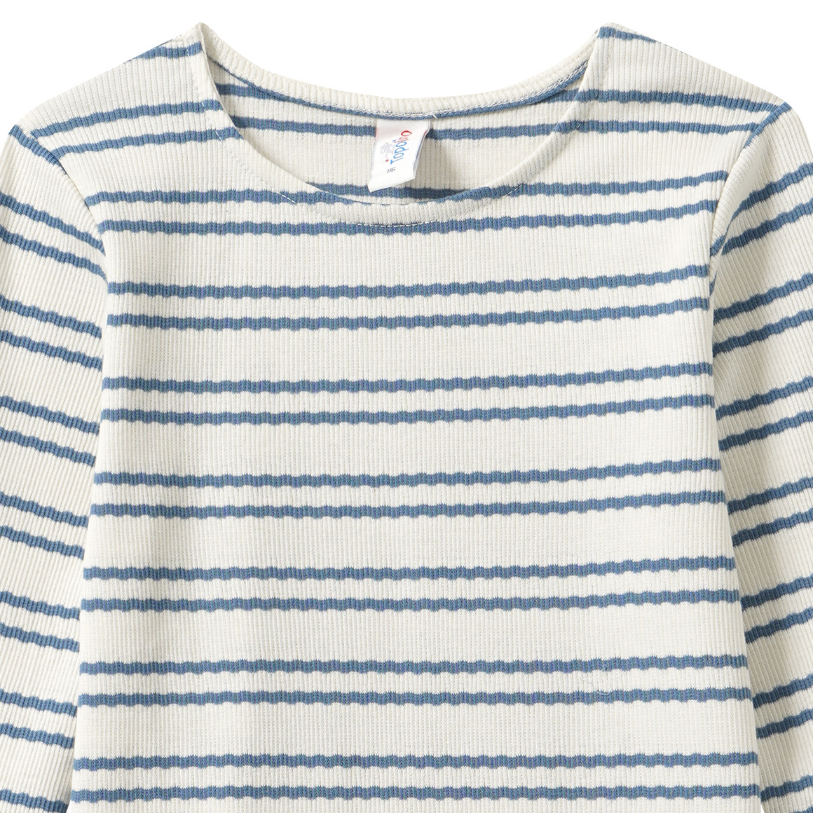 Mädchen Langarmshirt mit Rippstruktur