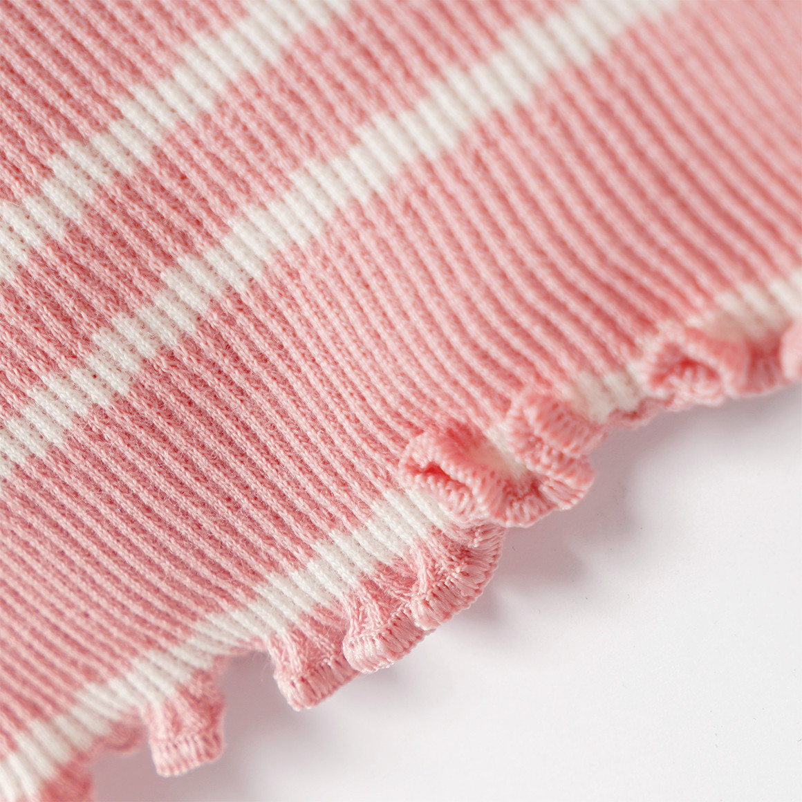 Mädchen Langarmshirt mit Rippstruktur