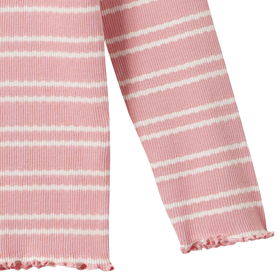 Mädchen Langarmshirt mit Rippstruktur