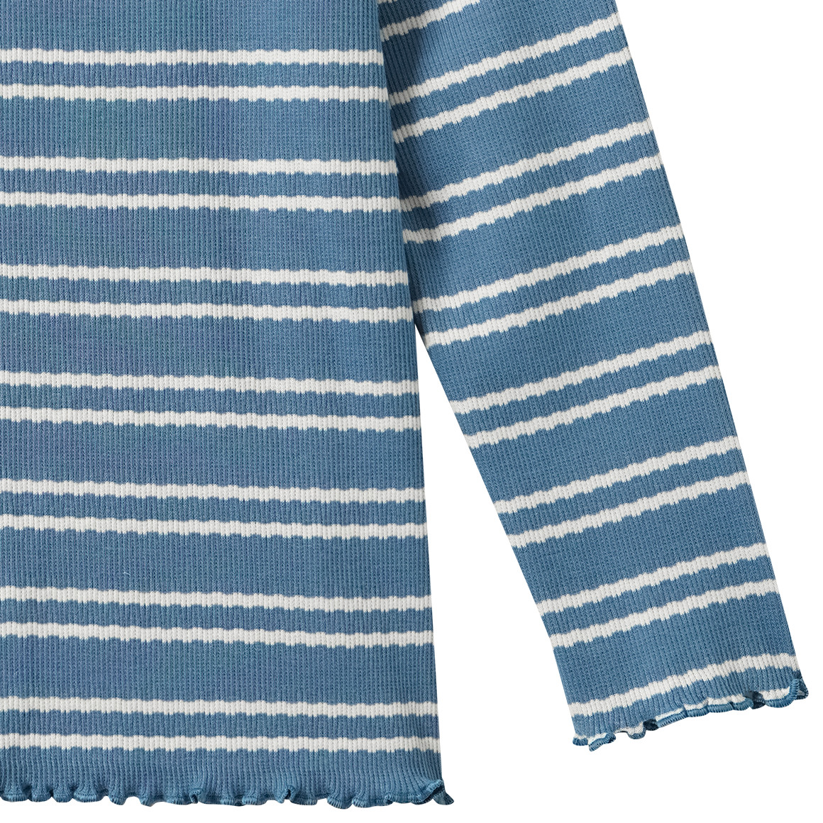 Mädchen Langarmshirt mit Rippstruktur