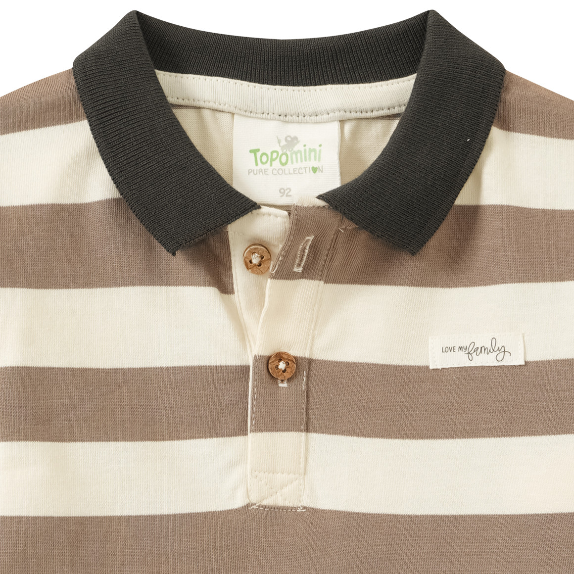 Baby Polo-Langarmshirt mit Streifen