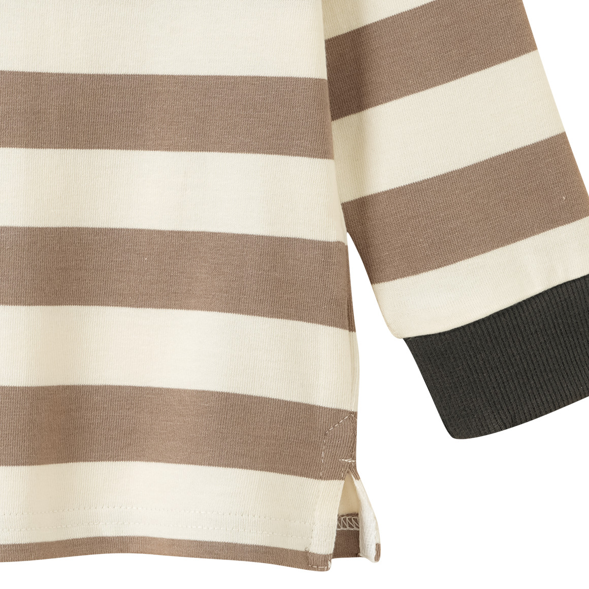 Baby Polo-Langarmshirt mit Streifen