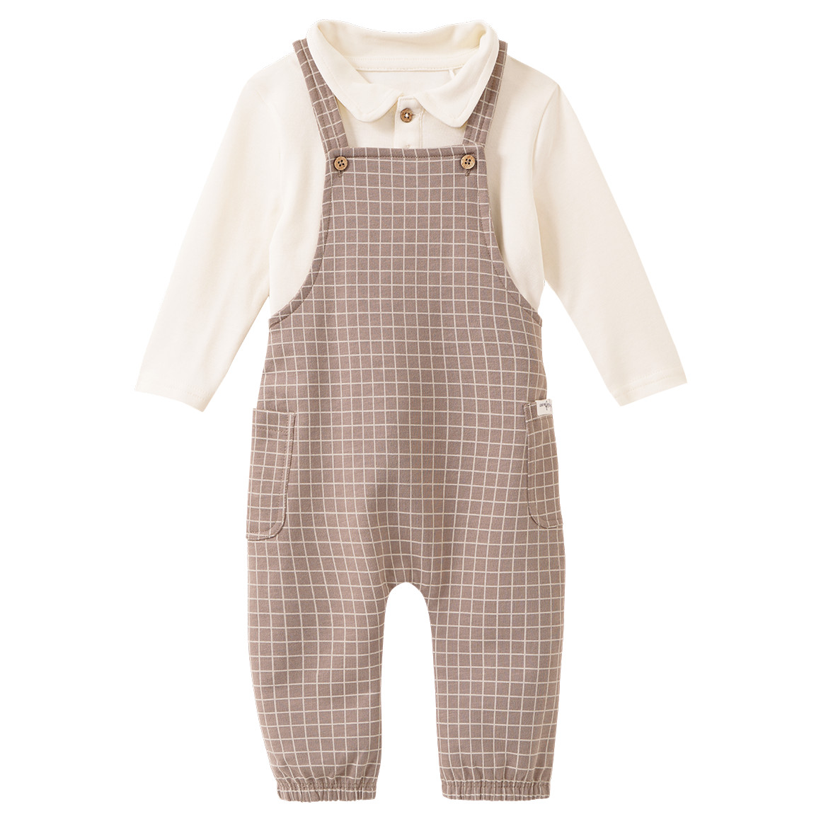 Newborn Set mit Latzhose und Shirt