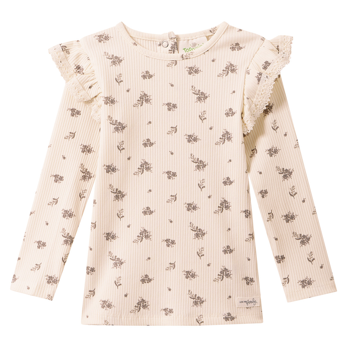 Baby Langarmshirt mit Rippstruktur