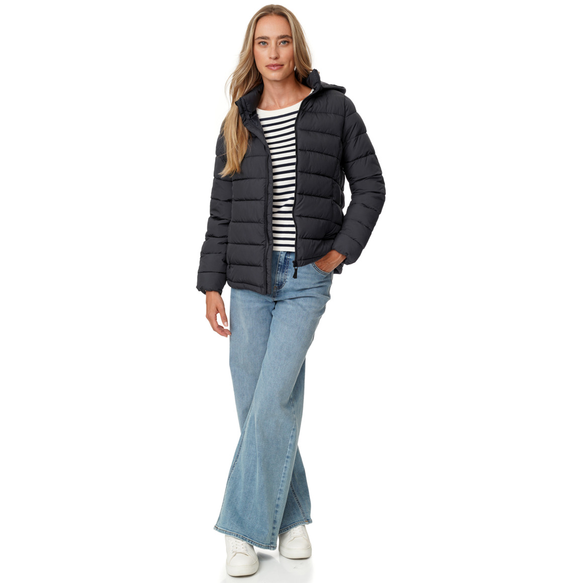 Damen Steppjacke mit abnehmbarer Kapuze