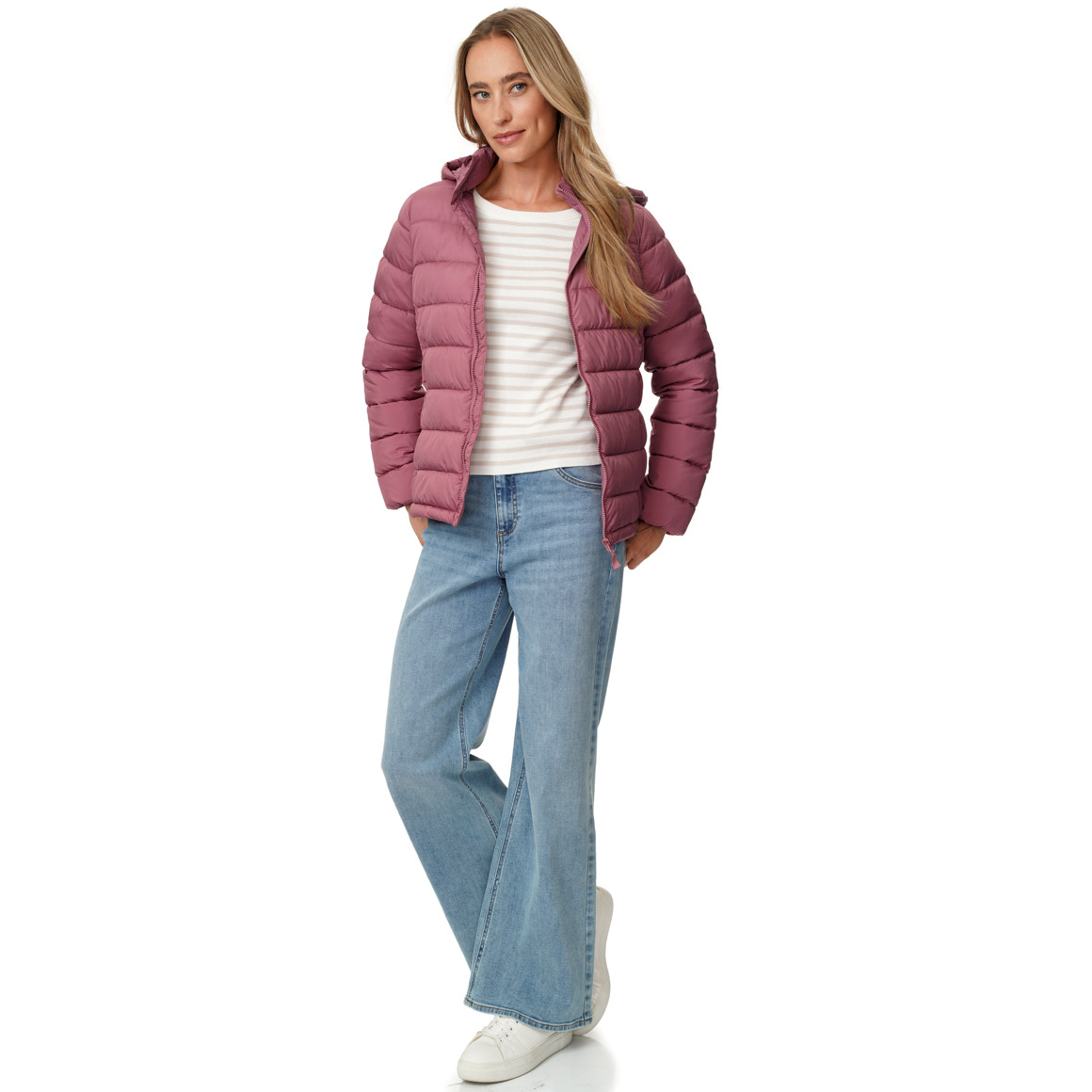 Damen Steppjacke mit abnehmbarer Kapuze