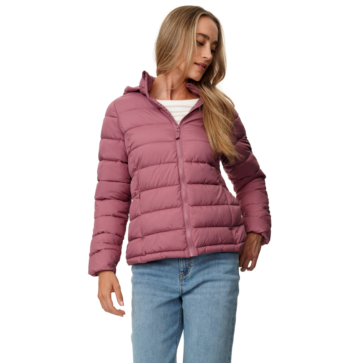 Damen Steppjacke mit abnehmbarer Kapuze
