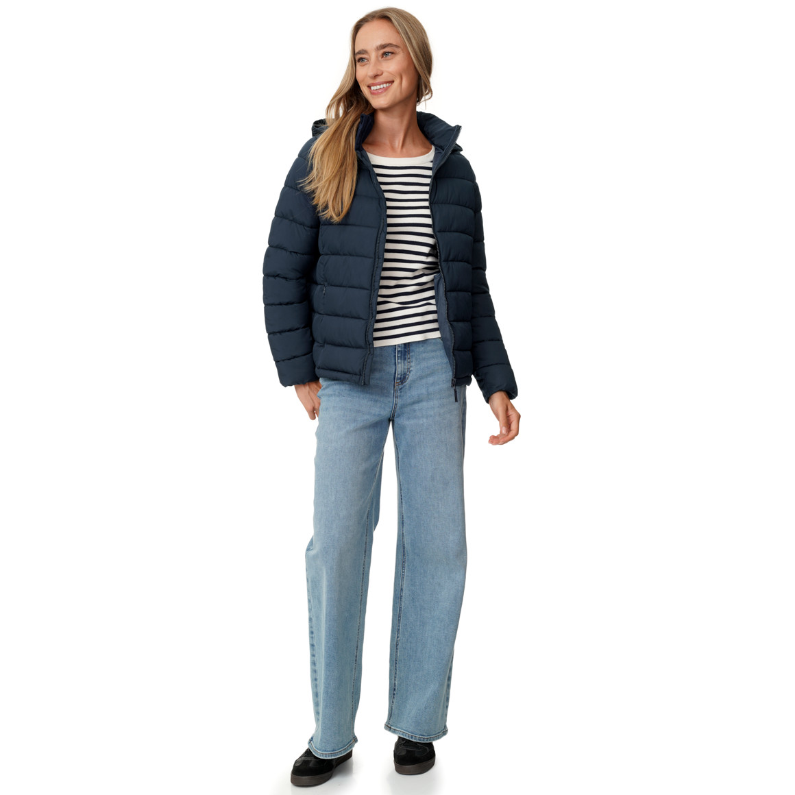 Damen Steppjacke mit abnehmbarer Kapuze
