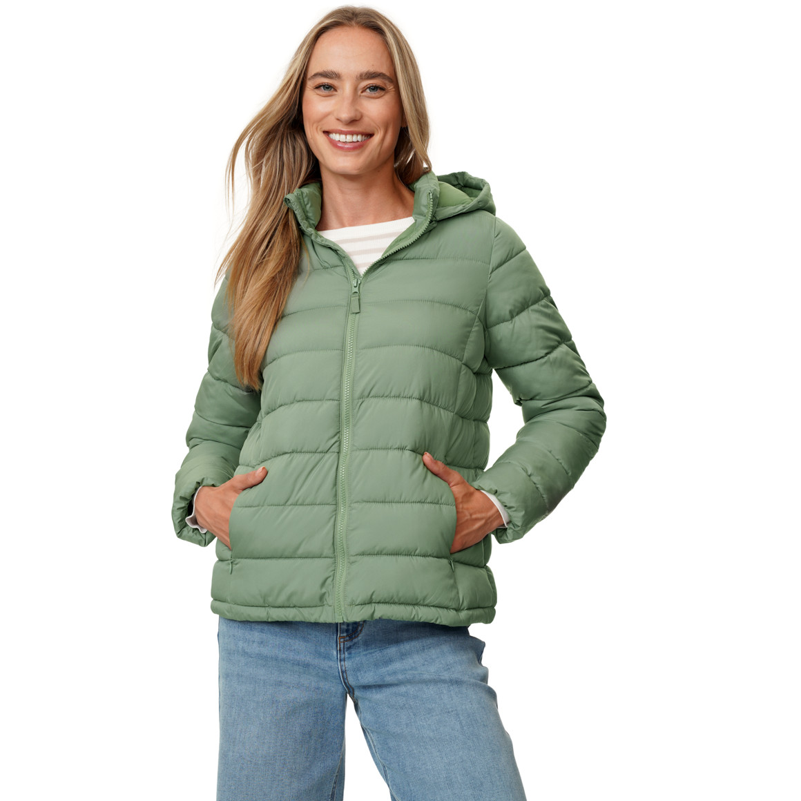 Damen Steppjacke mit abnehmbarer Kapuze