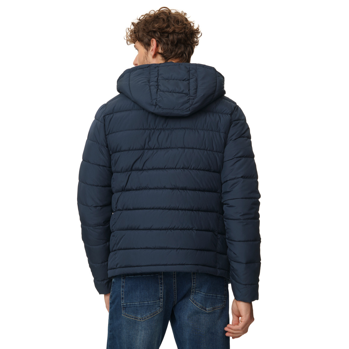 Herren Steppjacke mit abnehmbarer Kapuze