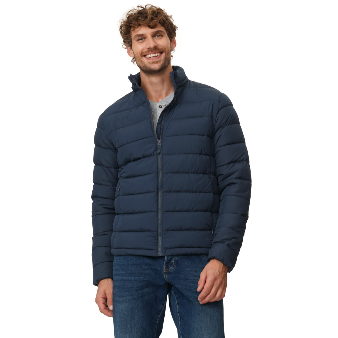 Herren Steppjacke mit abnehmbarer Kapuze