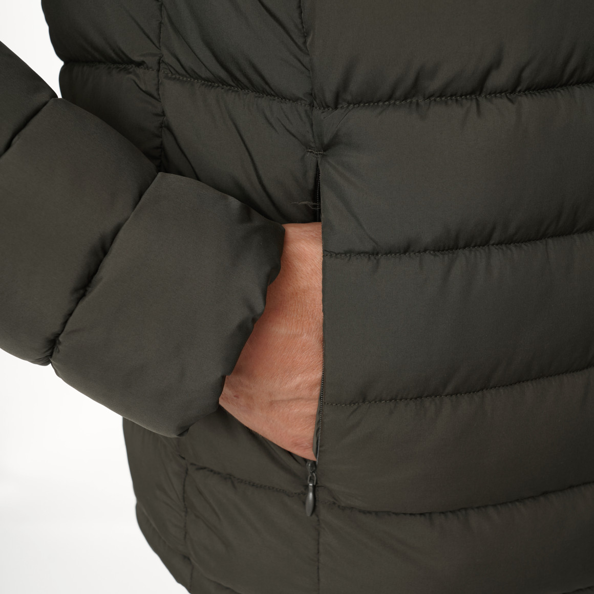 Herren Steppjacke mit abnehmbarer Kapuze