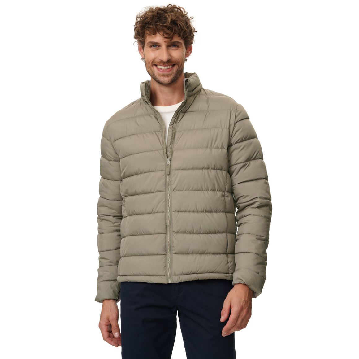 Herren Steppjacke mit abnehmbarer Kapuze