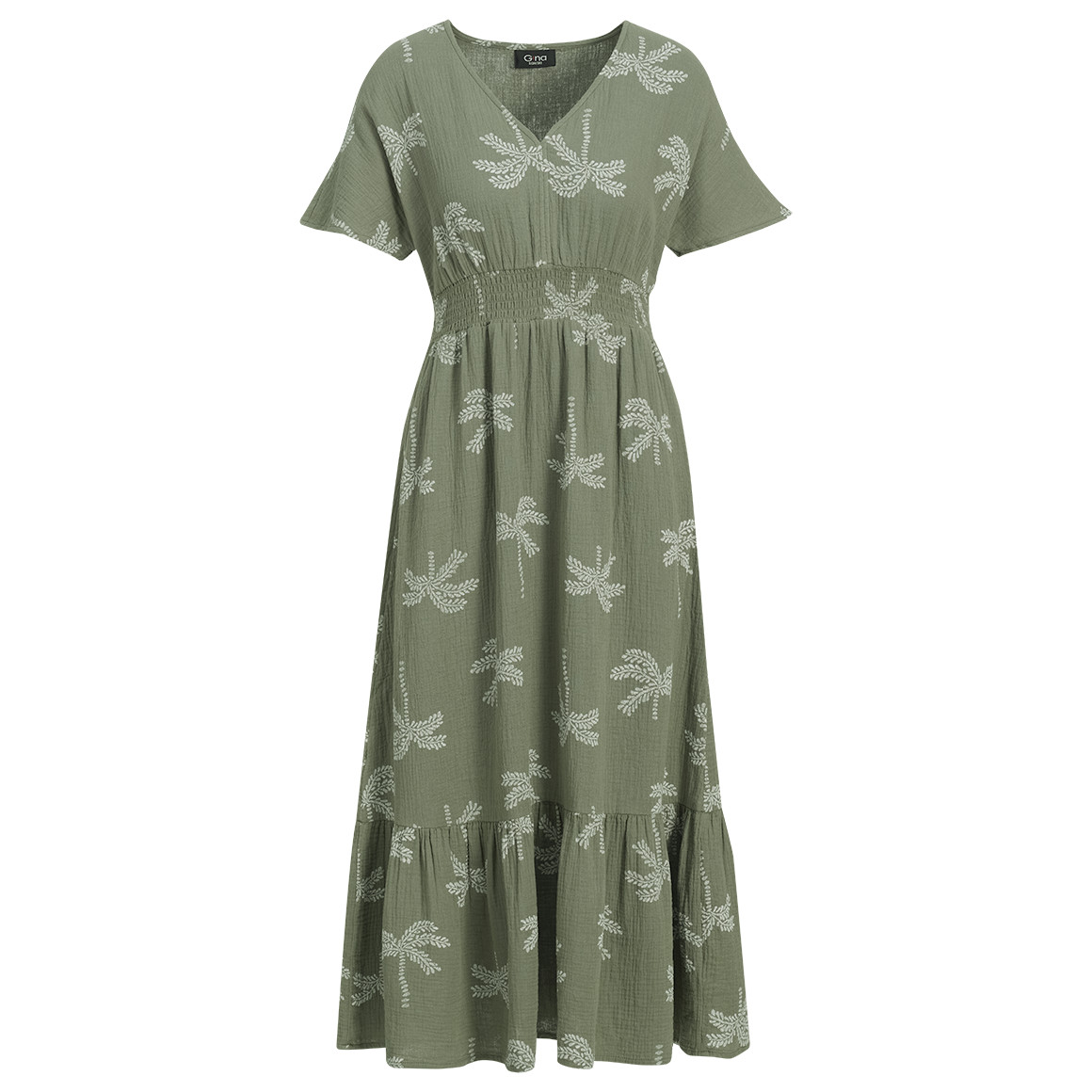 Damen Musselin-Kleid mit Allover-Print