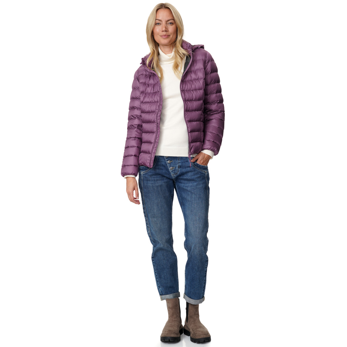Damen Soft-Daunenjacke mit Kapuze