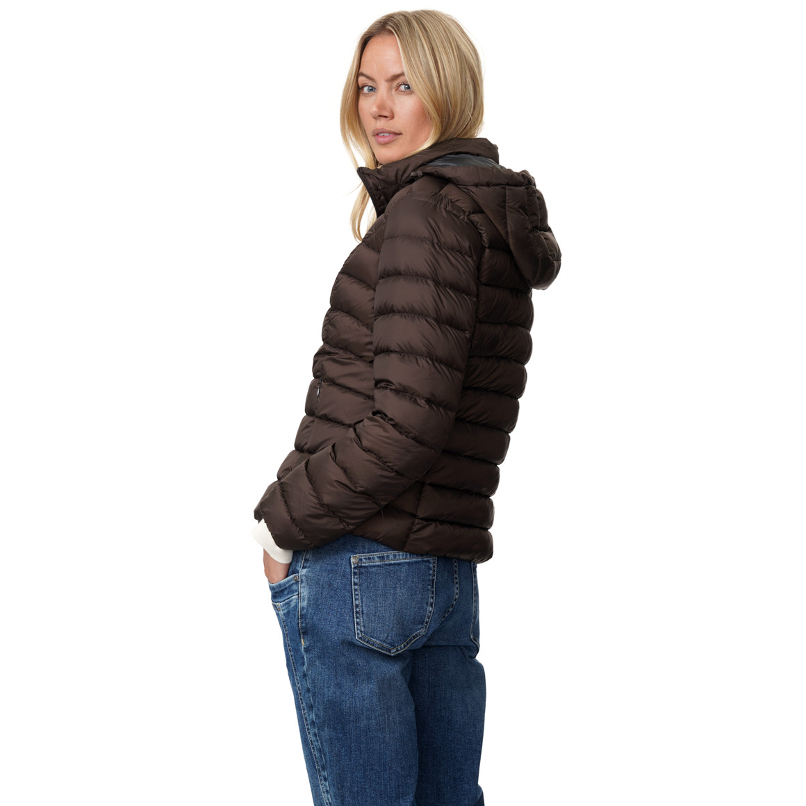 Damen Soft-Daunenjacke mit Kapuze